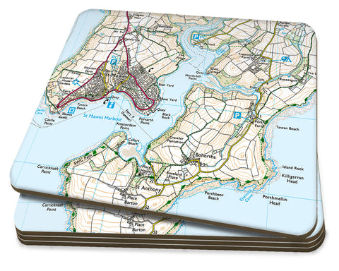 Custom Map Coasters from Love Maps On