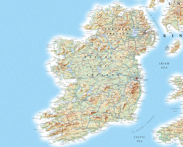 Map Wallpaper - Ireland from Love Maps On...