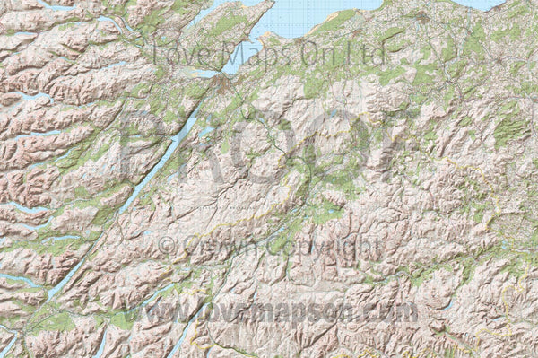 Map Wallpaper - Custom OS Landranger Map with Hillshading from Love ...