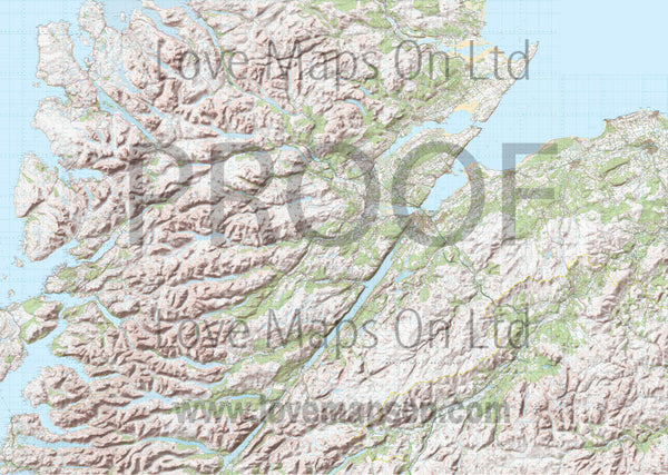 Map Wallpaper - Custom OS Landranger Map with Hillshading from Love ...