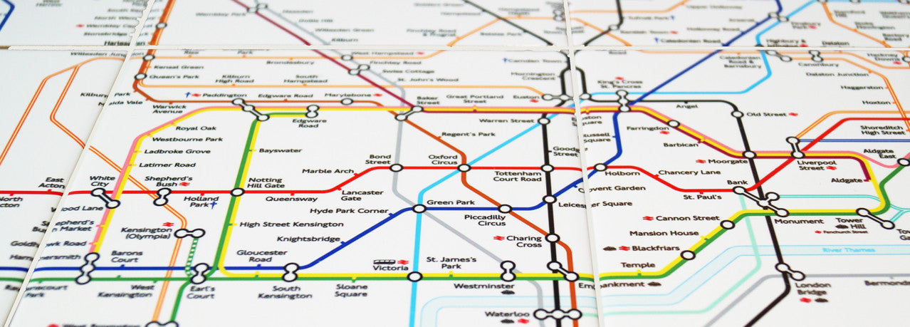 Extra Large Round Frame - Map Of London 120cm - Love Ma Maison